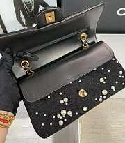 Kitlife Chanel Flap Black Tweed With Pearls - 25cm  - 5