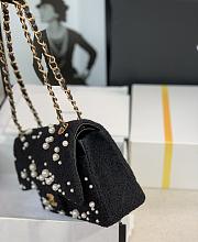 Kitlife Chanel Flap Black Tweed With Pearls - 25cm  - 6