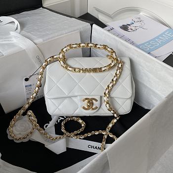 	 Kitlife Chanel Ring Chain Flap White- 20cm