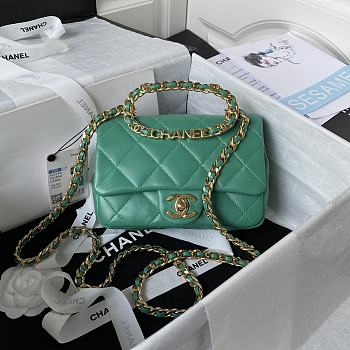 	 Kitlife Chanel Ring Chain Flap Green- 20cm