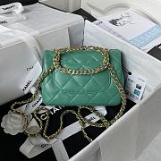 	 Kitlife Chanel Ring Chain Flap Green- 20cm - 6