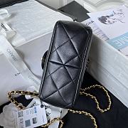 	 Kitlife Chanel Ring Chain Flap Black - 17*13*6cm - 5
