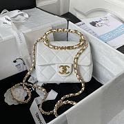 	 Kitlife Chanel Ring Chain Flap White - 17*13*6cm - 1