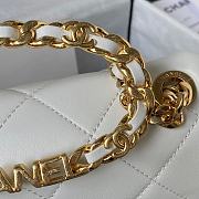 	 Kitlife Chanel Ring Chain Flap White - 17*13*6cm - 5