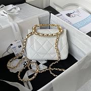 	 Kitlife Chanel Ring Chain Flap White - 17*13*6cm - 4