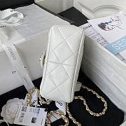 	 Kitlife Chanel Ring Chain Flap White - 17*13*6cm - 2