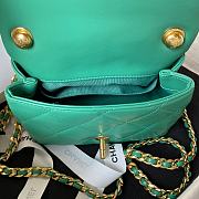 	 Kitlife Chanel Ring Chain Flap Green- 17*13*6cm - 3