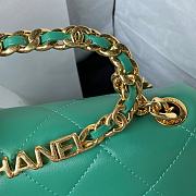 	 Kitlife Chanel Ring Chain Flap Green- 17*13*6cm - 4