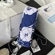 Kitlife Chanel Flap Bag Printed Silk Blue - 20cm - 4