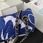 Kitlife Chanel Flap Bag Printed Silk Blue - 20cm - 3