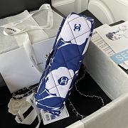 	 Kitlife Chanel Flap Bag Printed Silk Blue - 15X24.5X5cm - 4