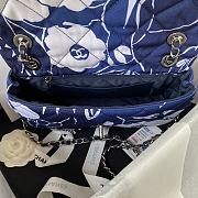 	 Kitlife Chanel Flap Bag Printed Silk Blue - 15X24.5X5cm - 2