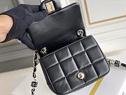 Kitlife Chanel Monaco Mini Square Flap Bag Black Lambskin Light Gold Hardware - 16.5X12.5X8.3CM - 4