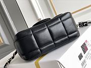 Kitlife Chanel Monaco Mini Square Flap Bag Black Lambskin Light Gold Hardware - 16.5X12.5X8.3CM - 6