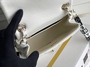 	 Kitlife Chanel Monaco Mini Square Flap Bag White Lambskin Light Gold Hardware - 16.5X12.5X8.3CM - 4