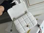 	 Kitlife Chanel Monaco Mini Square Flap Bag White Lambskin Light Gold Hardware - 16.5X12.5X8.3CM - 2