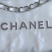 	 Kitlife Chanel Silver Coin Garbage White Bag - 18X20X6.5cm - 6