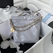 	 Kitlife Chanel Gold Chain Garbage Grey Bag - 18X20X6.5cm - 4