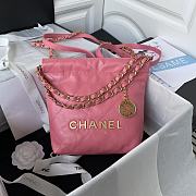 	 Kitlife Chanel Gold Chain Garbage Coral Pink Bag - 18X20X6.5cm - 1