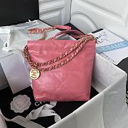 	 Kitlife Chanel Gold Chain Garbage Coral Pink Bag - 18X20X6.5cm - 6