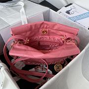 	 Kitlife Chanel Gold Chain Garbage Coral Pink Bag - 18X20X6.5cm - 4