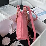 	 Kitlife Chanel Gold Chain Garbage Coral Pink Bag - 18X20X6.5cm - 3