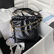 	 Kitlife Chanel Gold Chain Garbage Black Bag - 18X20X6.5cm - 5