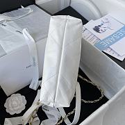 	 Kitlife Chanel Gold Chain Garbage White Bag - 18X20X6.5cm - 5