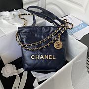 	 Kitlife Chanel Gold Chain Garbage Dark Navy Bag - 18X20X6.5cm - 1