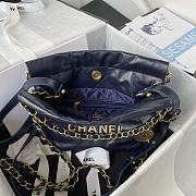 	 Kitlife Chanel Gold Chain Garbage Dark Navy Bag - 18X20X6.5cm - 2