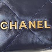 	 Kitlife Chanel Gold Chain Garbage Dark Navy Bag - 18X20X6.5cm - 3