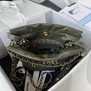 	 Kitlife Chanel Gold Chain Garbage Green Bag - 18X20X6.5cm - 6