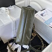 	 Kitlife Chanel Gold Chain Garbage Green Bag - 18X20X6.5cm - 4