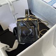 Kitlife Chanel Vanity Polly Multi Pocket Black Lambskin - 17cm - 6