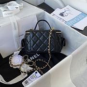 Kitlife Chanel Vanity Polly Multi Pocket Black Lambskin - 17cm - 2