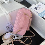 	 Kitlife Chanel Vanity Polly Multi Pocket Pink Lambskin - 17cm - 5