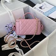 	 Kitlife Chanel Vanity Polly Multi Pocket Pink Lambskin - 17cm - 6