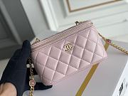 Kitlife Chanel Vanity With Chain Pink Leather - 17x9.5x8cm - 4