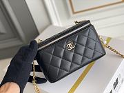 	 Kitlife Chanel Vanity With Chain Black Leather - 17x9.5x8cm - 5
