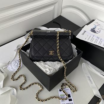 Kitlife Chanel Clutch With Grained Calfskin & Gold-Tone Metal Black - 12X17.5X5.5cm