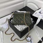 	 Kitlife Chanel Clutch With Grained Calfskin & Gold-Tone Metal Green - 12X17.5X5.5cm - 1