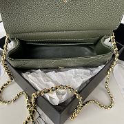 	 Kitlife Chanel Clutch With Grained Calfskin & Gold-Tone Metal Green - 12X17.5X5.5cm - 4