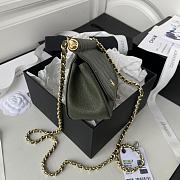 	 Kitlife Chanel Clutch With Grained Calfskin & Gold-Tone Metal Green - 12X17.5X5.5cm - 2