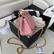 	 Kitlife Chanel Clutch With Grained Calfskin & Gold-Tone Metal Pink - 12X17.5X5.5cm - 5