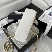 	 Kitlife Chanel Clutch With Grained Calfskin & Gold-Tone Metal White - 12X17.5X5.5cm - 2