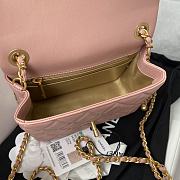 	 Kitlife Chanel 22C Pearl Crush Mini Square Pink Lambskin - 17cm - 5