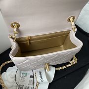 	 Kitlife Chanel 22C Pearl Crush Mini Square Cream Lambskin - 17cm - 4