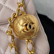 	 Kitlife Chanel 22C Pearl Crush Mini Square Cream Lambskin - 17cm - 2