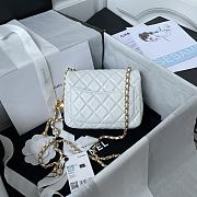 	 Kitlife Chanel 22C Pearl Crush Mini Square White Lambskin - 17cm - 3