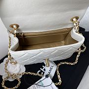 	 Kitlife Chanel 22C Pearl Crush Mini Square White Lambskin - 17cm - 2